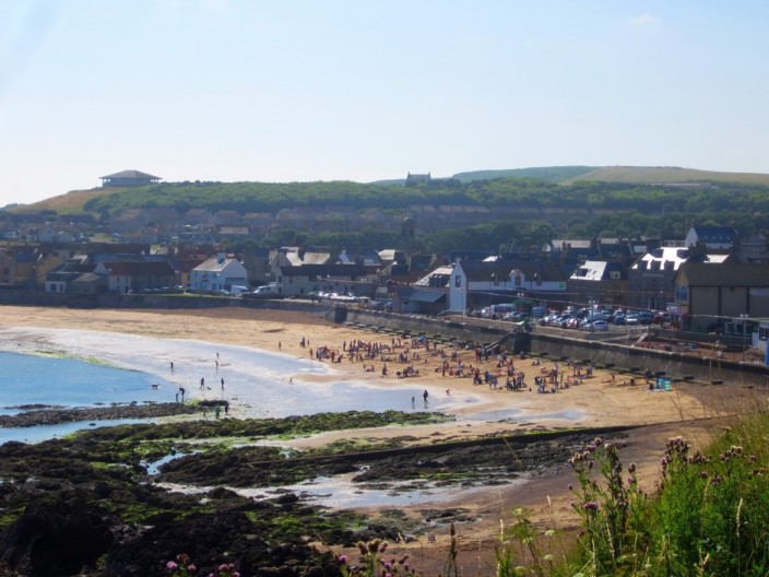 Looking south to Eyemouth town and beach