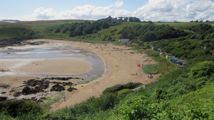 The beach at Coldingham Sands