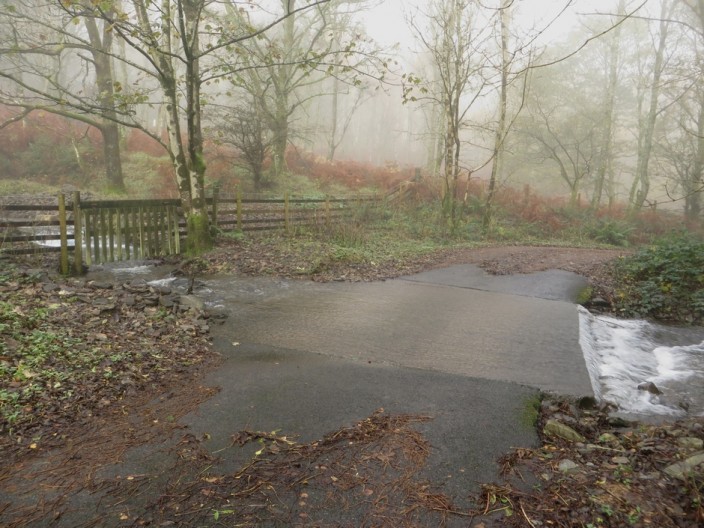 Beckstones Gill crossing the road