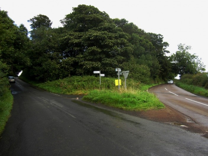 Road junction east of Foxbury House