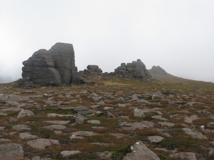 Exposed rocks on Bynack More