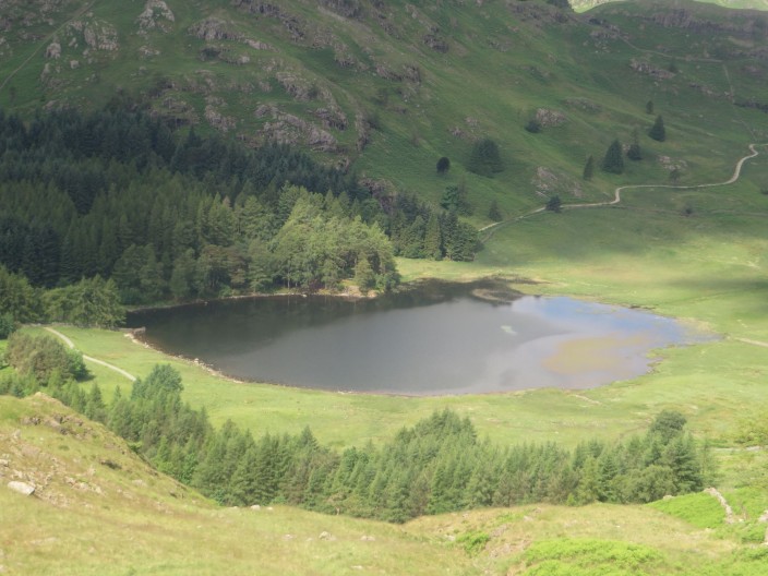 View down to Blea Tarn