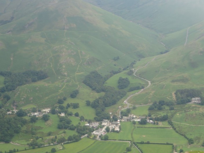 Birds eye view of Buttemere village